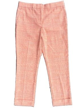 Ann Taylor Petite Orange Plaid Trouser Pants 6P